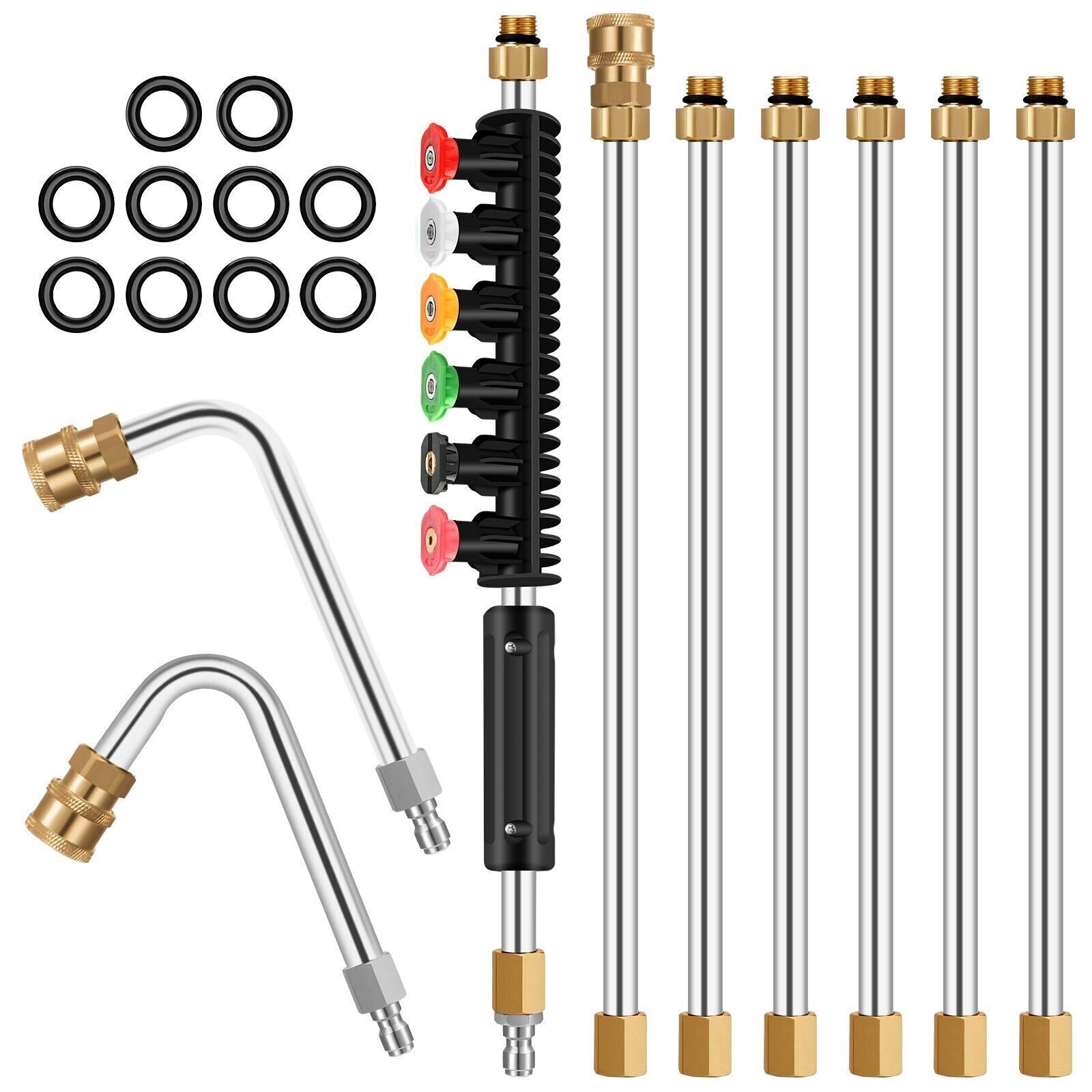 High Pressure Washer Extension Wand Replace Lance Gutter Cleaner Nozzles 4000PSI