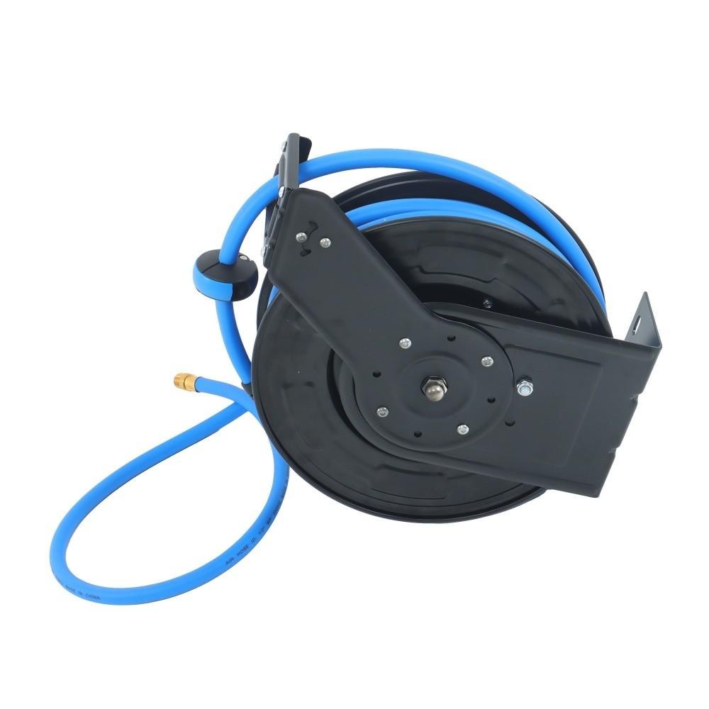 Retractable Hose Reel 1/2 Inch x 50Ft Auto Rewind Hose-Reel W/ Rubber Hose