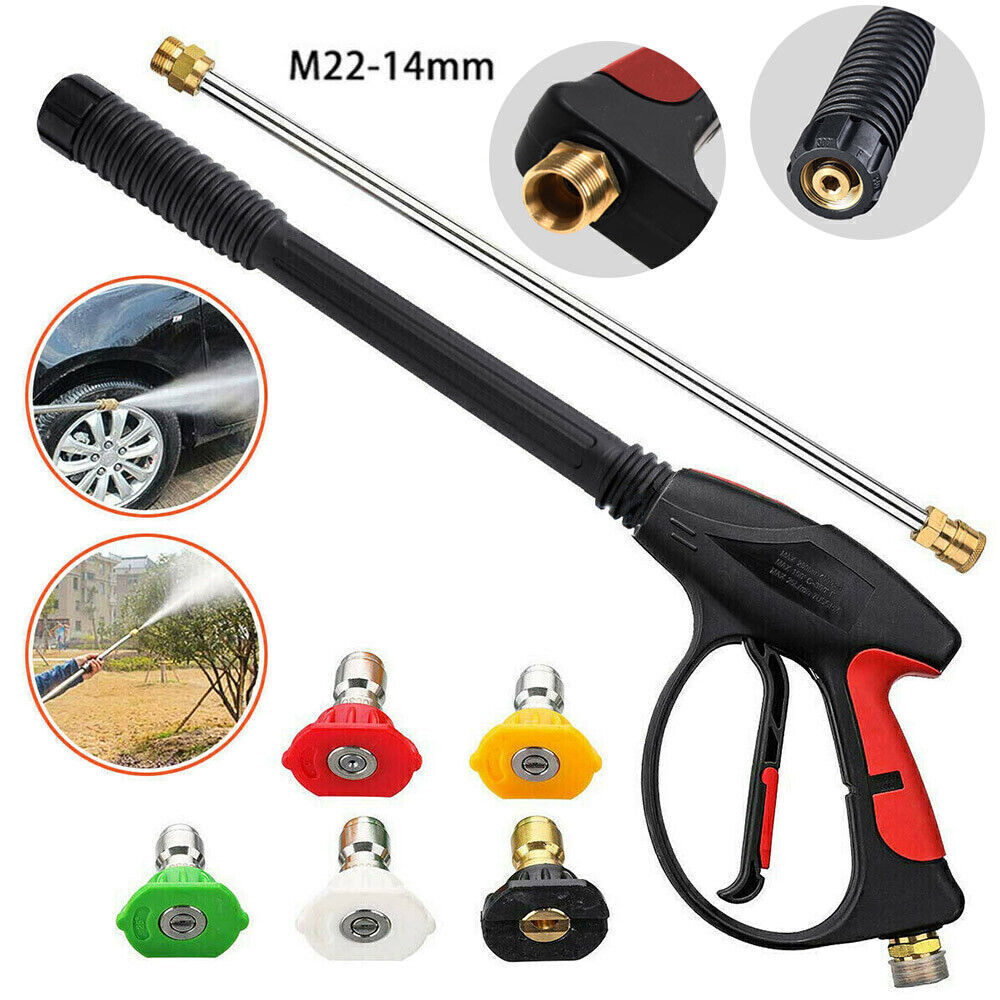 High Pressure 4000PSI Car Power Washer Gun Spray Wand Lance Nozzle and Hose Kit