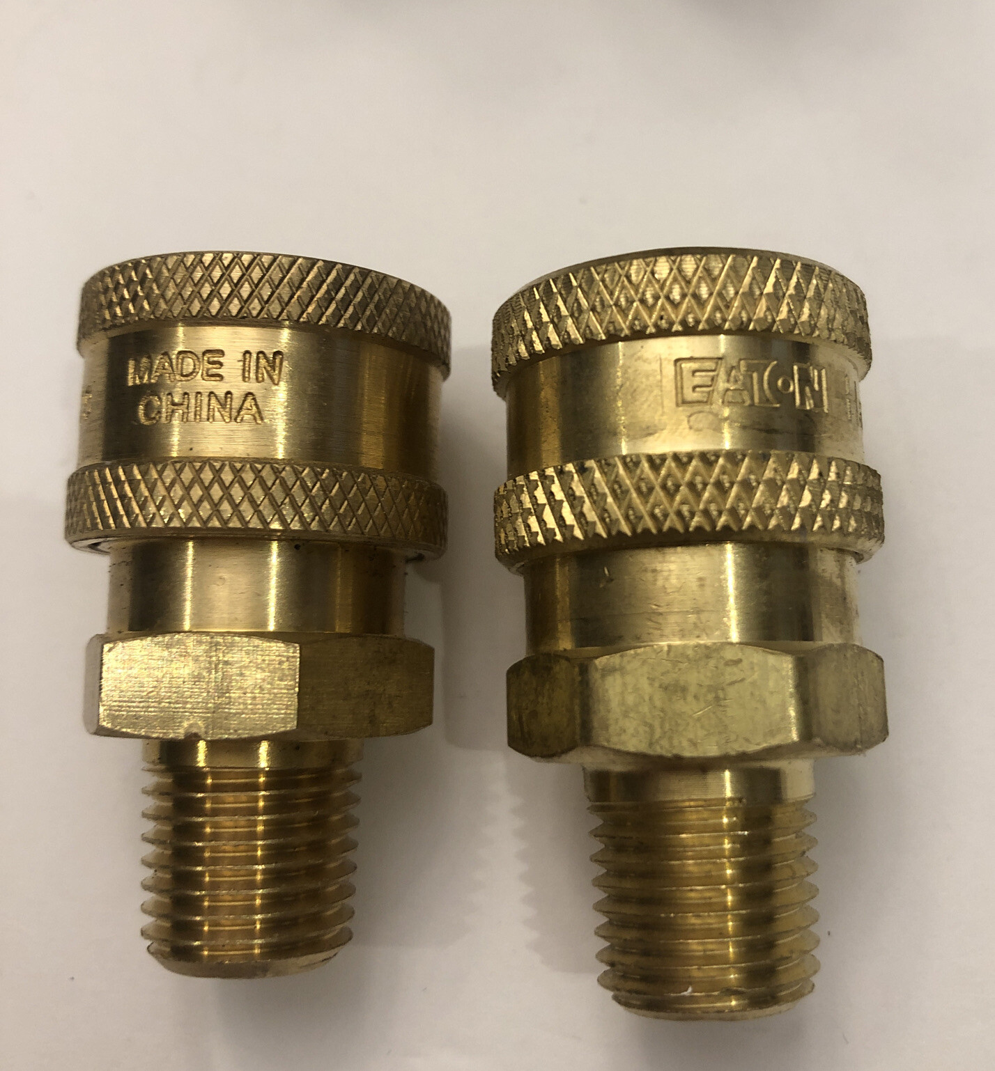 Lot of 2 Pressure Washer Couplers, Brass Fittings, 1/4” Quick Connect /Male NPT