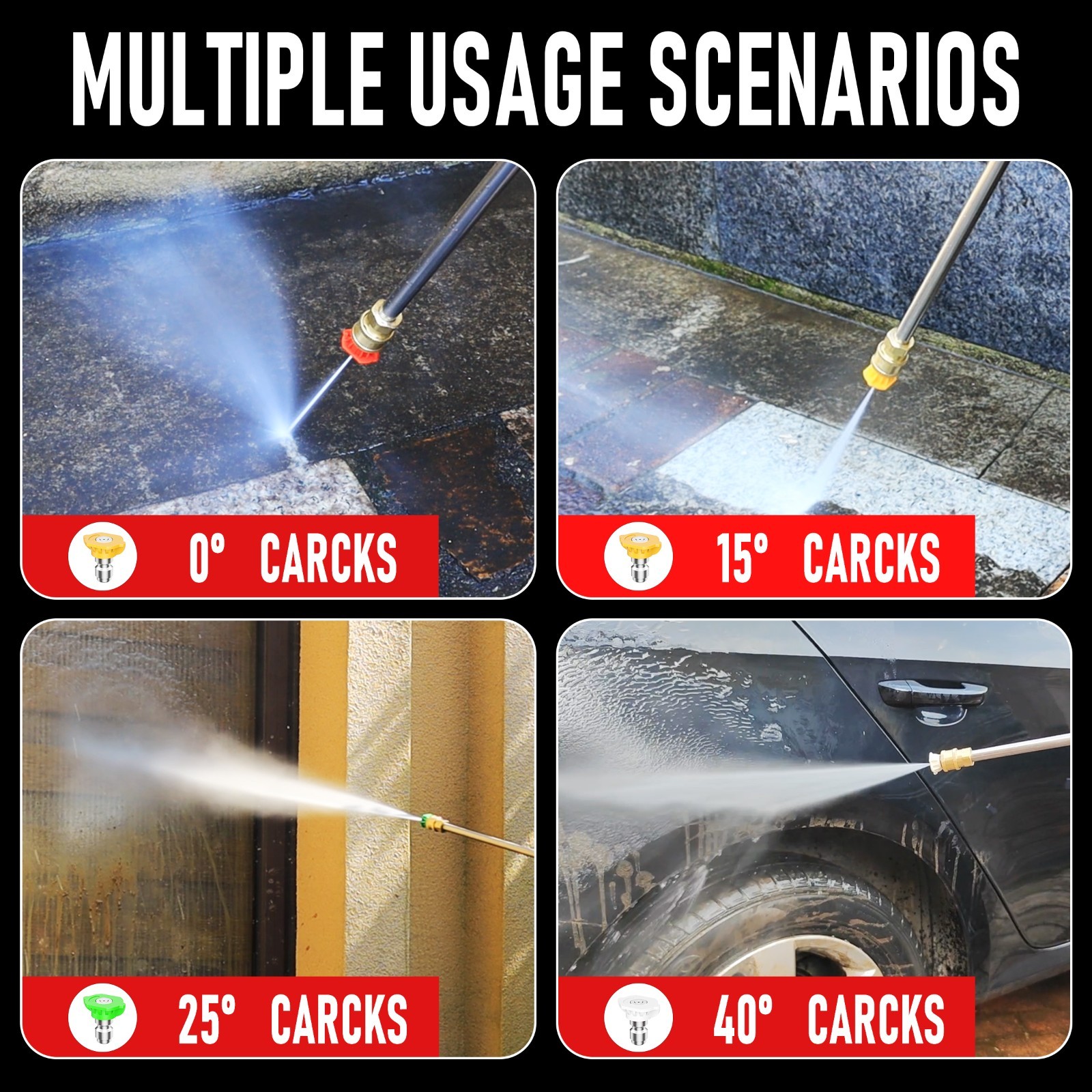 Pressure Washer 4200PSI 2.5GPM, Retractable Hose Reel, 4 Nozzle Tips, for Yard