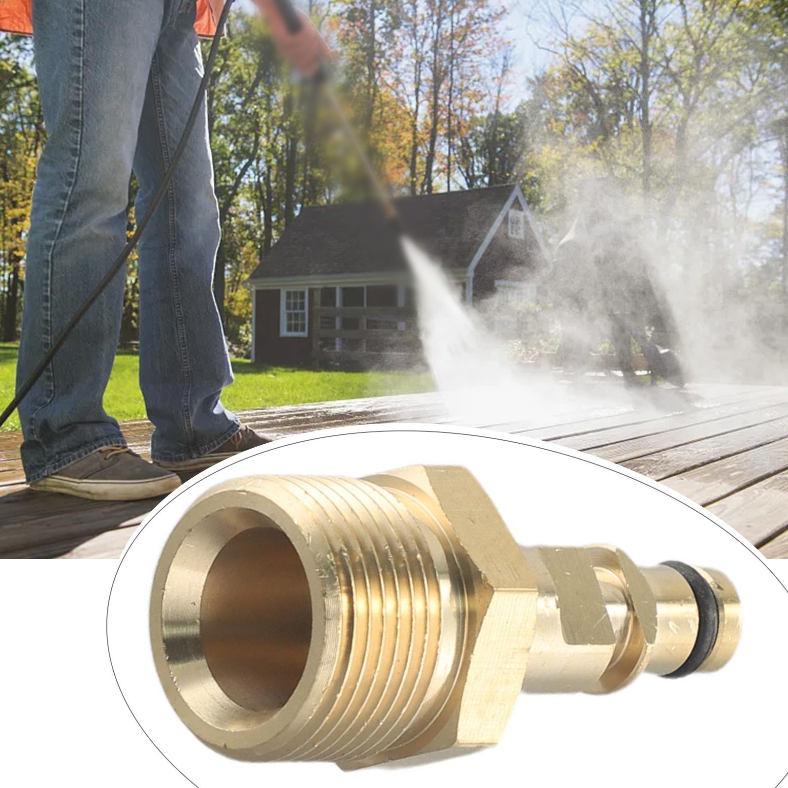 Replace Adapter High Pressure Washer Hose Pipe Quick Connector Convert Kits