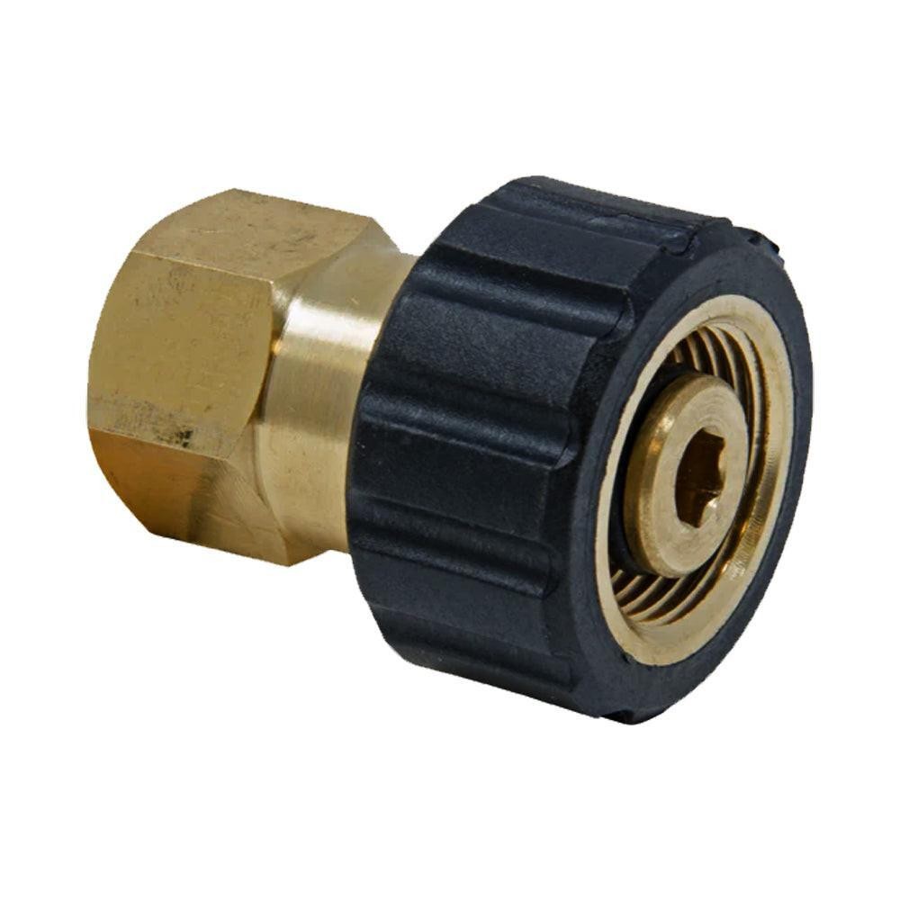 PRESSURE WASHER GUN OR HOSE FITTING 1/4 F X M22F HIGH PRESSURE BRASS 2 IN KIT