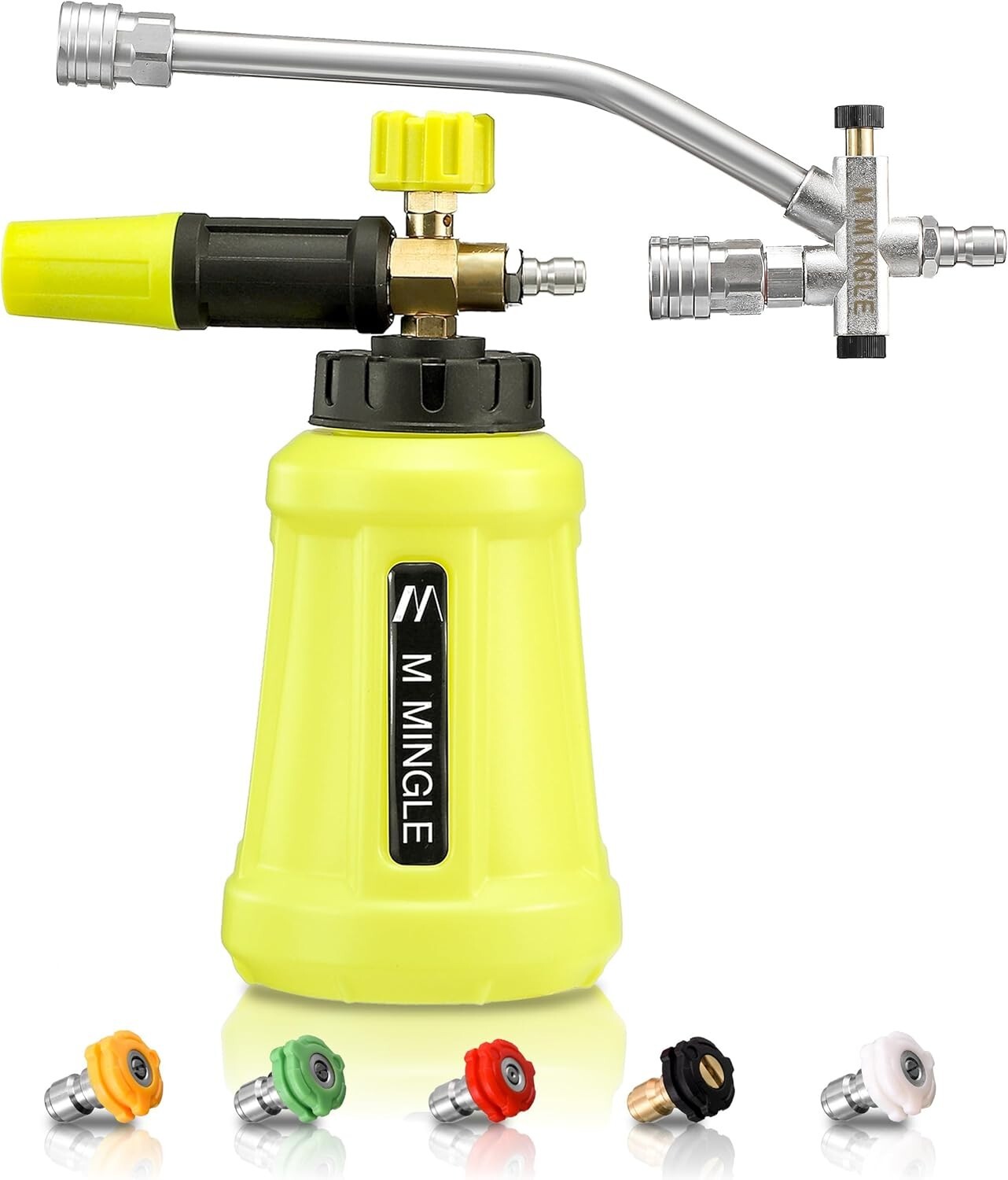 M MINGLE Foam Cannon for Pressure Washer with Dual Connector Accessory, Power…