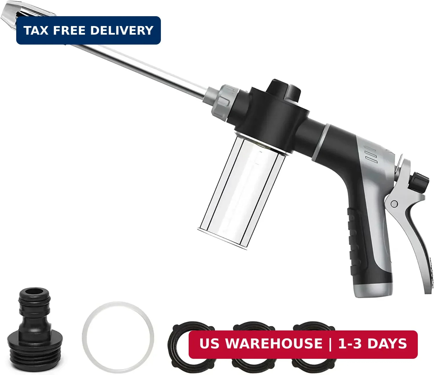 High Pressure Soap Sprayer for Garden Hose, Foam Gun Car Wash Sprayer with 3.5oz
