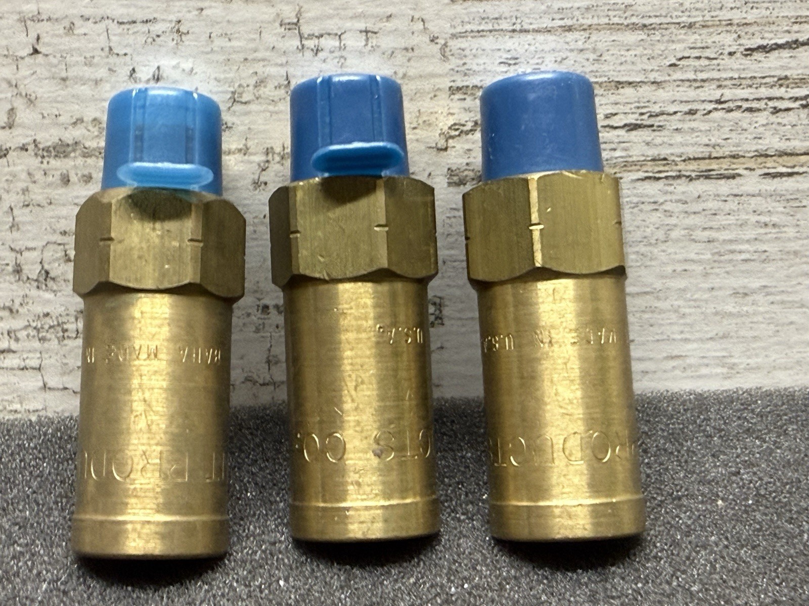 Lot of 3 Giant Pump Pop Off Valve 3600psi 1/4 Brass Pressure Relief, 81-22565