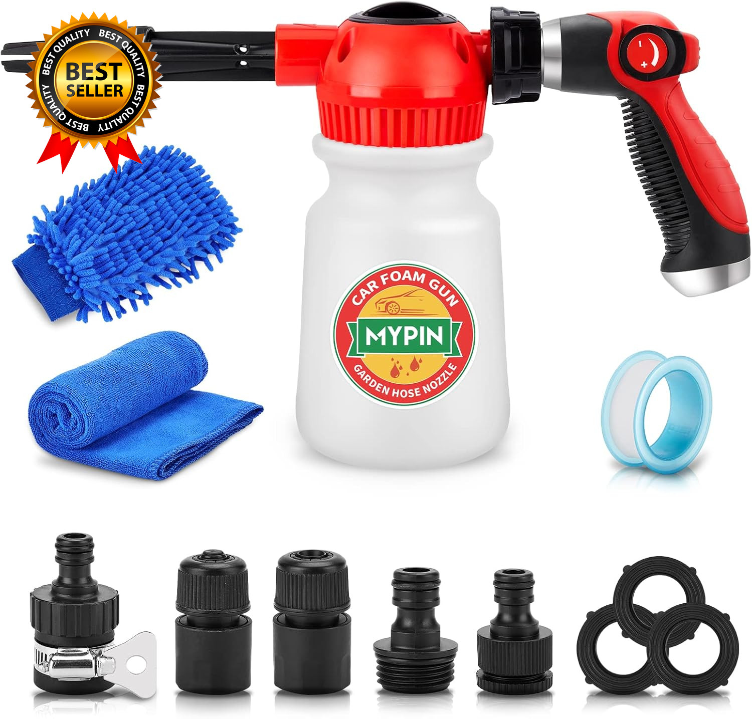New Rotary Dial 16 in 1 Car Wash Foam Foam Cannon Adjustable Hose Wash Sprayer