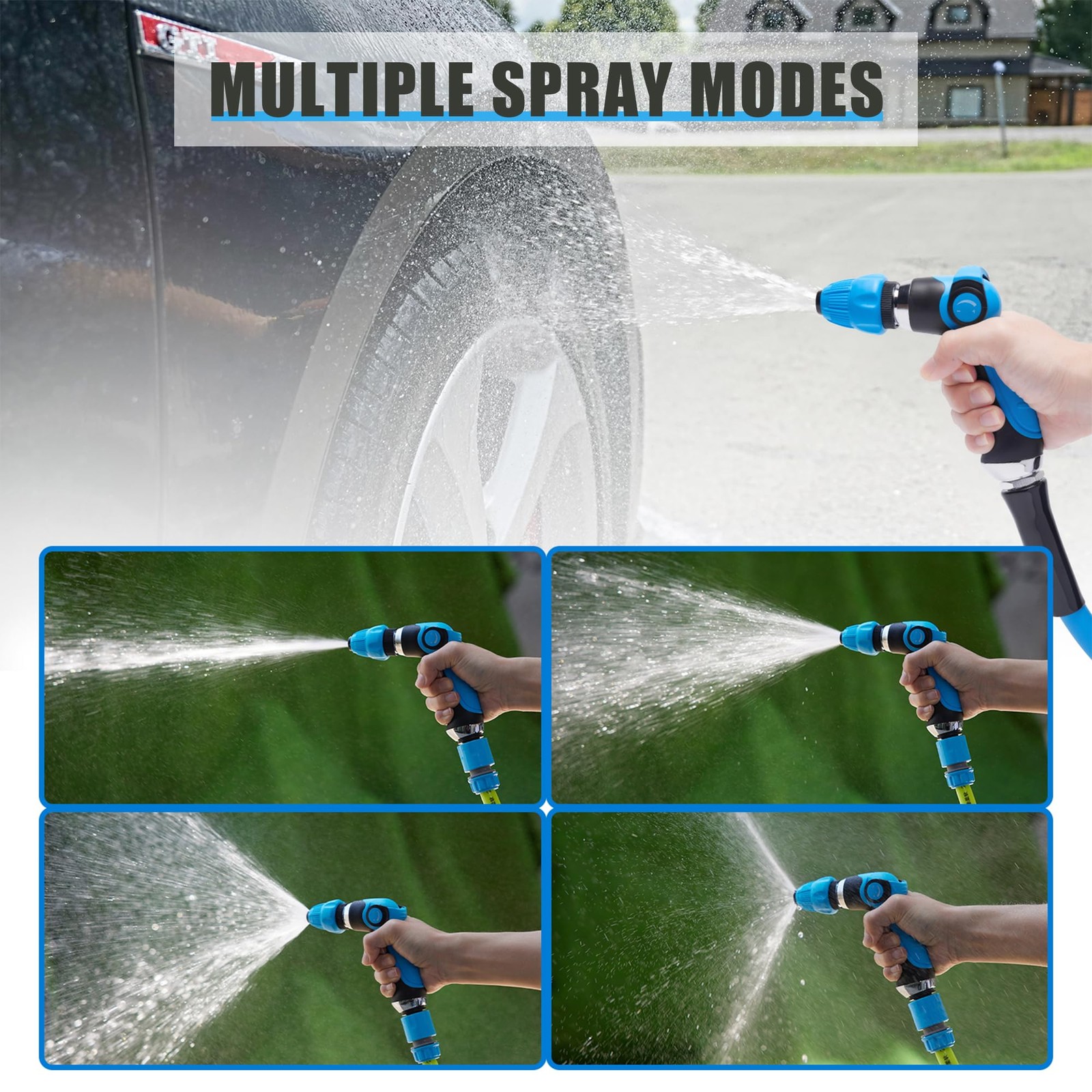 Blue Car Wash Foam Gun Sprayer Kit with Sponge & Towel, Snow Foam Blaster for…