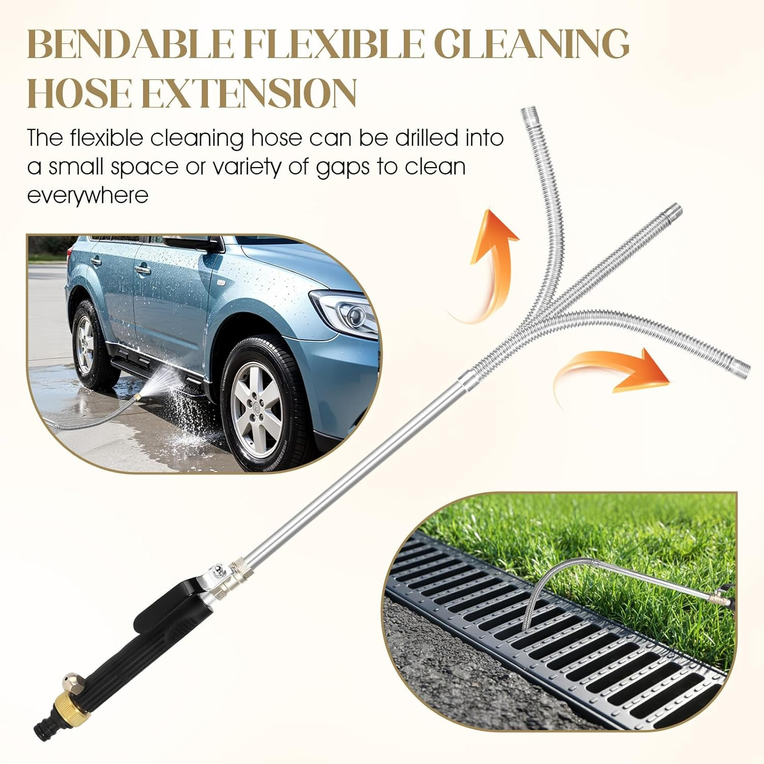 Jet Nozzle Power Washer for Garden, High Pressure Washer Tools with 2 Differe…