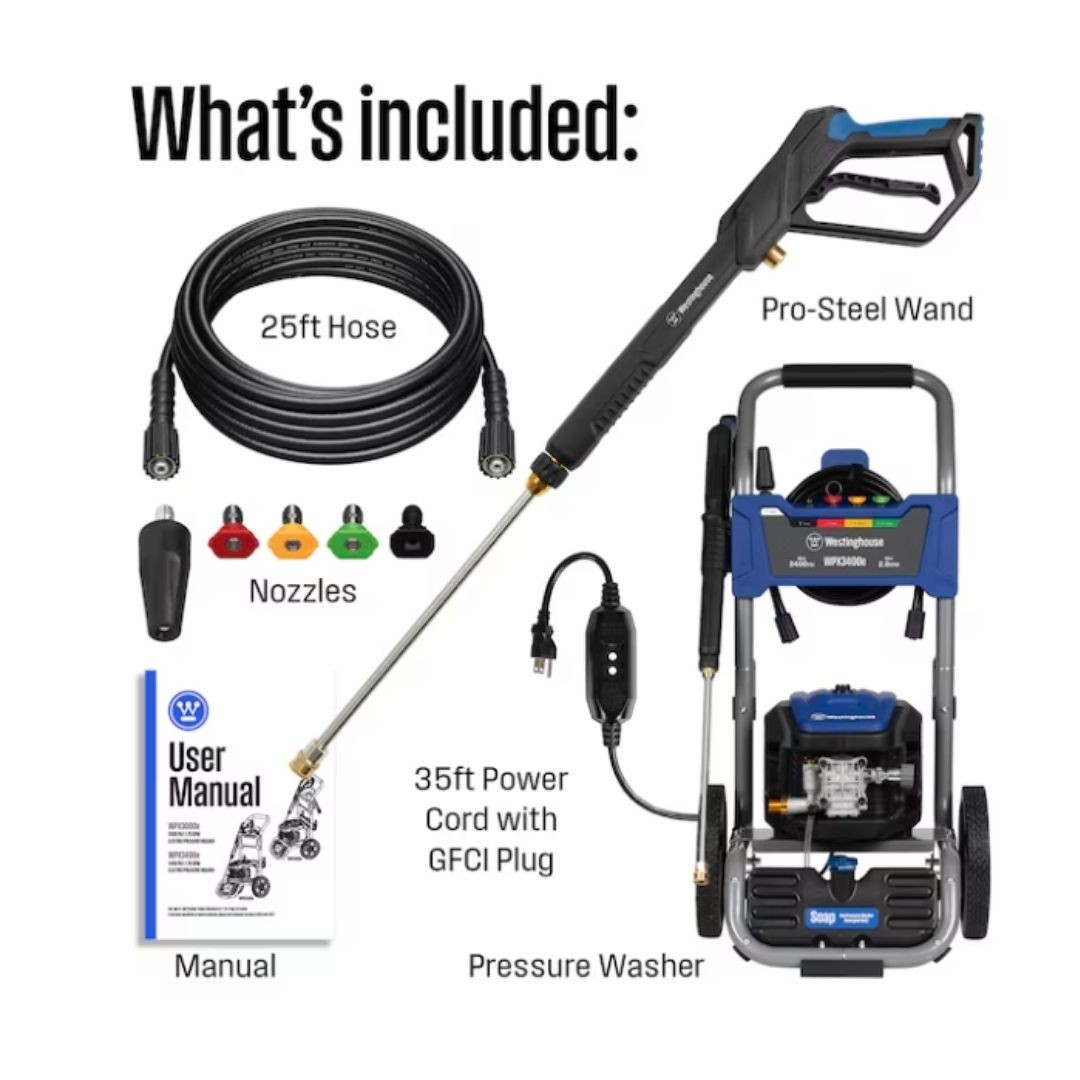 Westinghouse WPX3400e Brushless Heavy Duty 3400-PSI 2-GPM Cold Water Electric