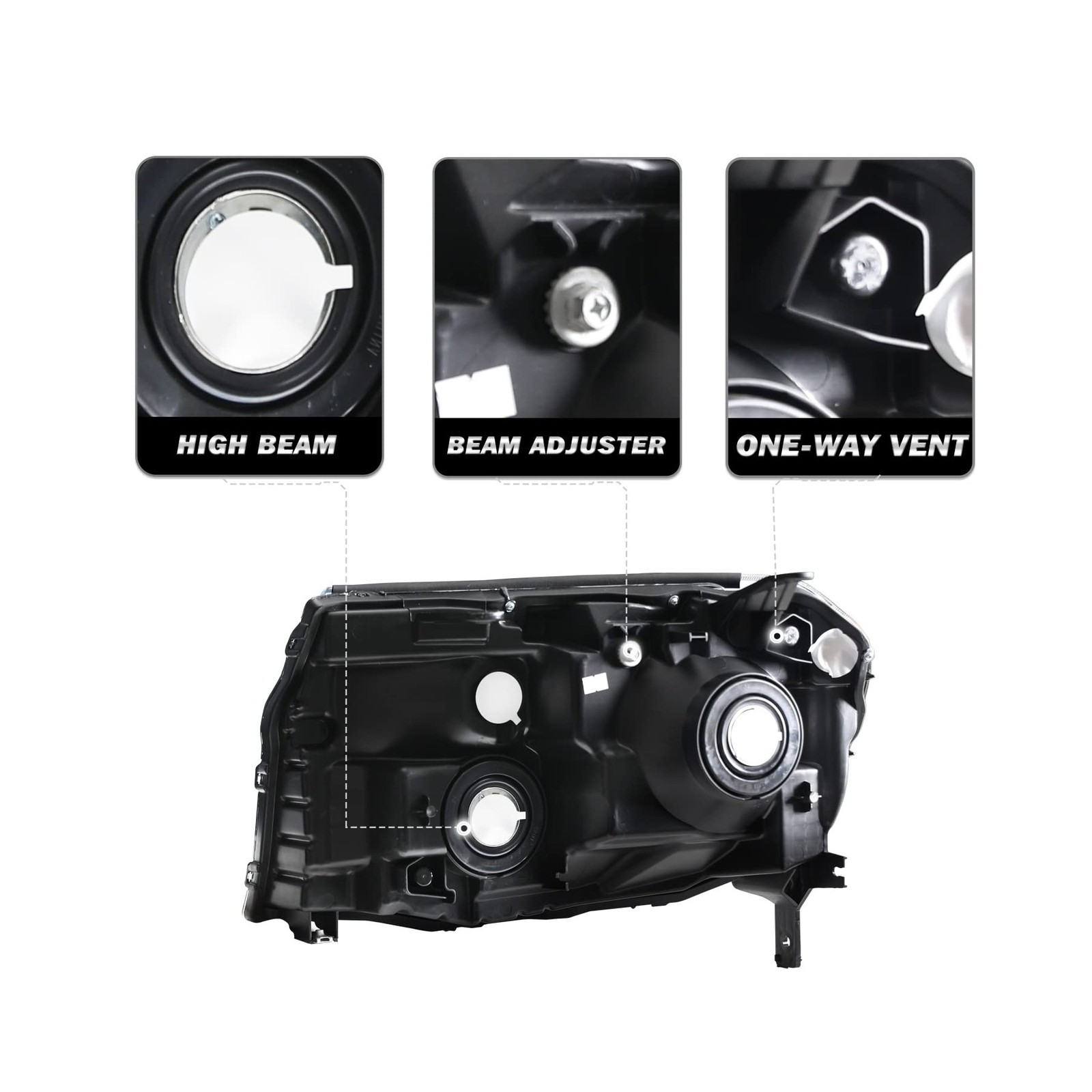 SOCKIR Headlight Assembly [Bulbs Included] Fit 2012 2013 2014 2015 Honda Pilo…
