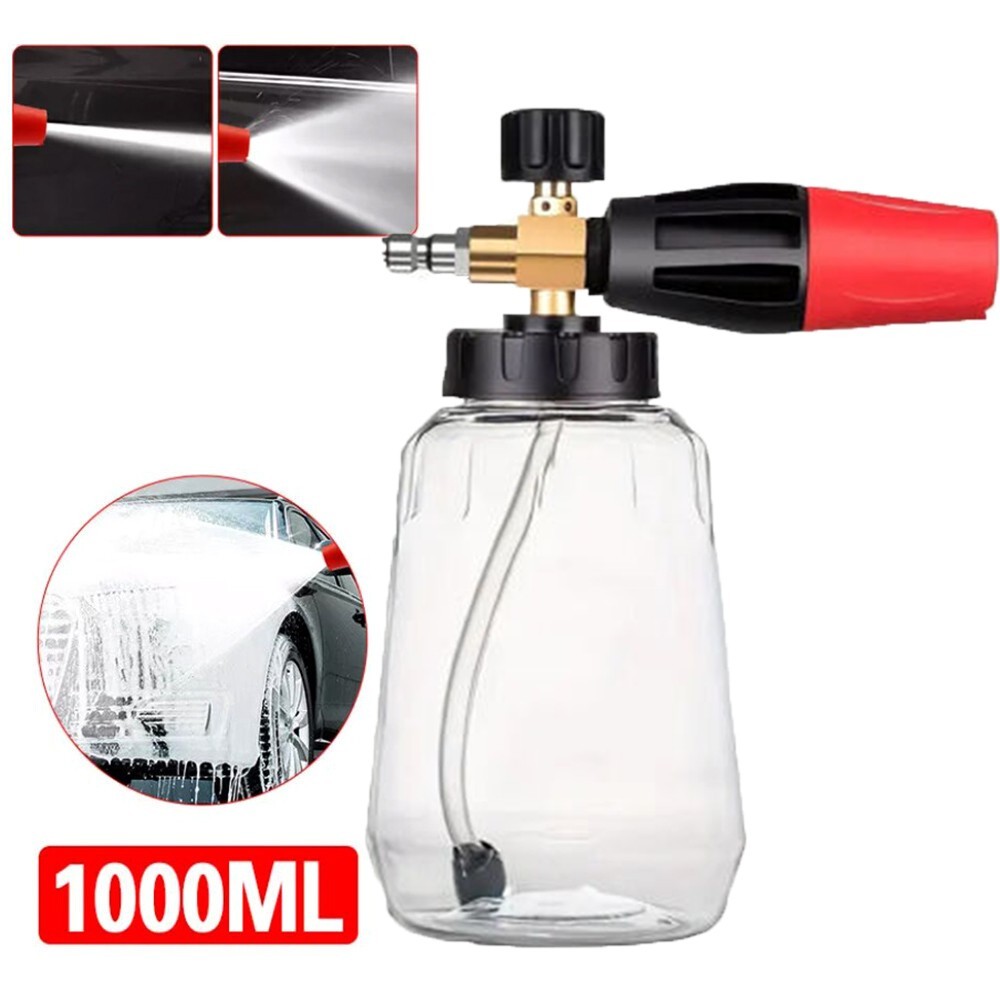 Snow Foam Washer Gun Car Wash Soap Lance Cannon Spray Pressure Jet Bottle Nozzle