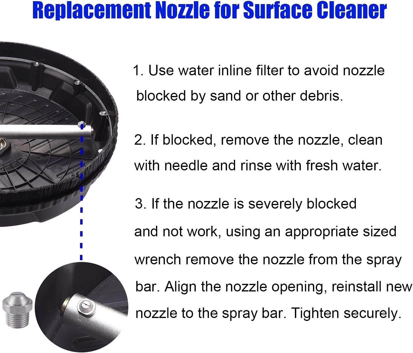 Heavy-Duty 2-Pack Pressure Washer Nozzles – 4000 PSI Stainless Steel Cleaners