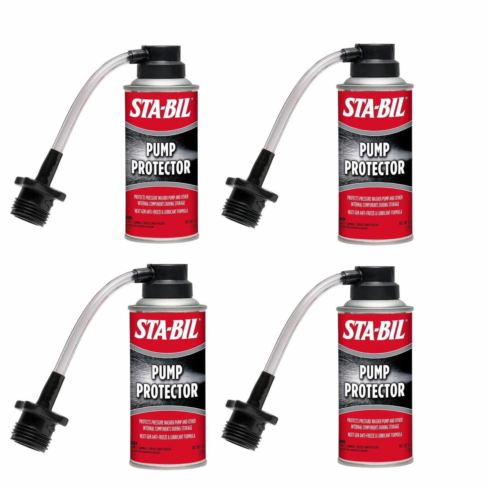 STA-BIL Pump Protector Pressure Washer Pistons Seal Saver Anti-Freeze 4 PACK NEW