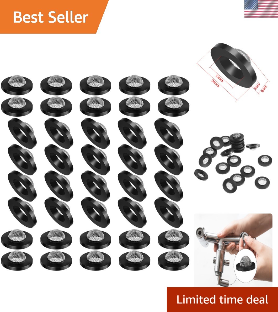 Versatile 40-Piece Hose Washers with Screen for Washing Machines & Garden Hoses