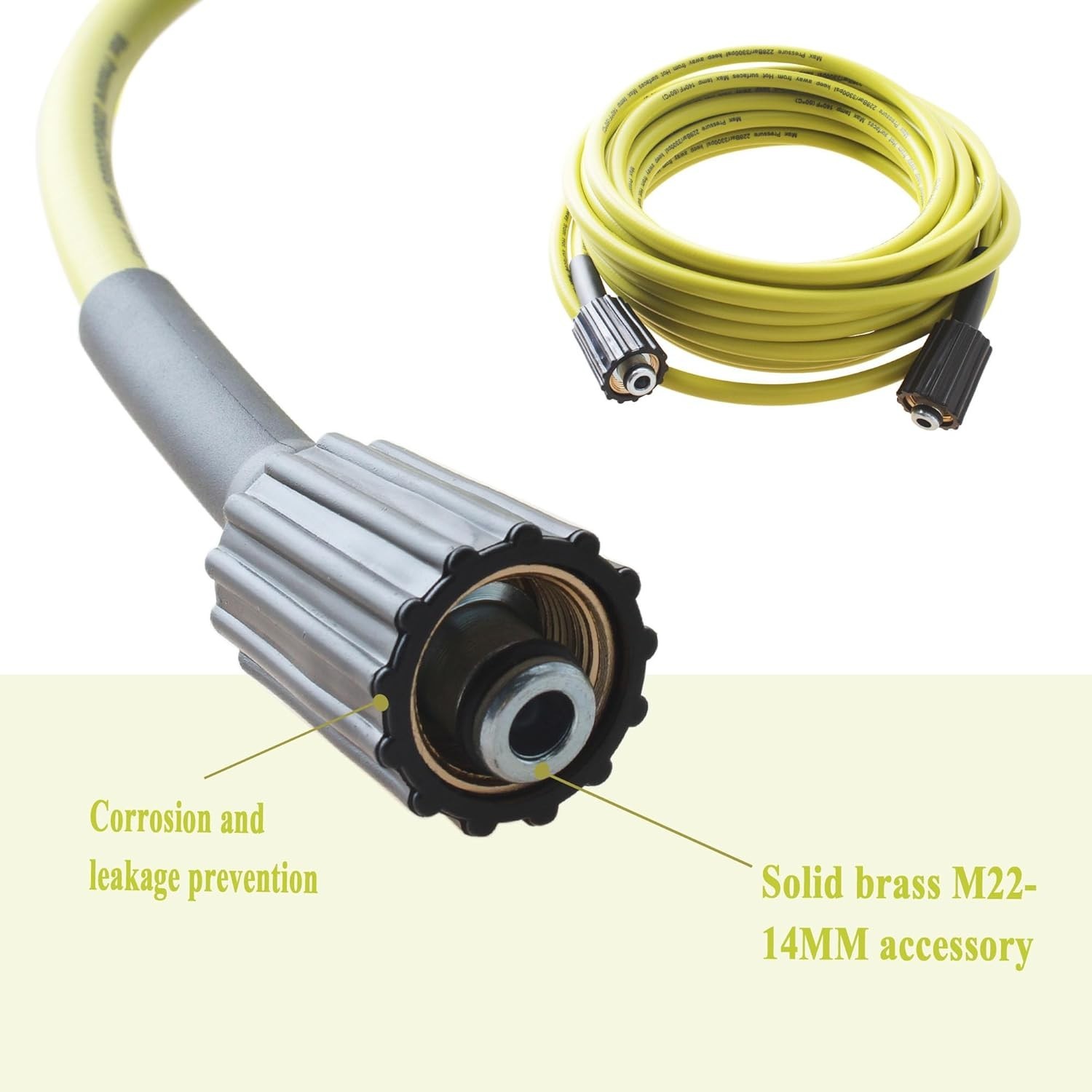 High-Performance 35FT Pressure Washer Hose for Ryobi – 3300 PSI Kink-Free