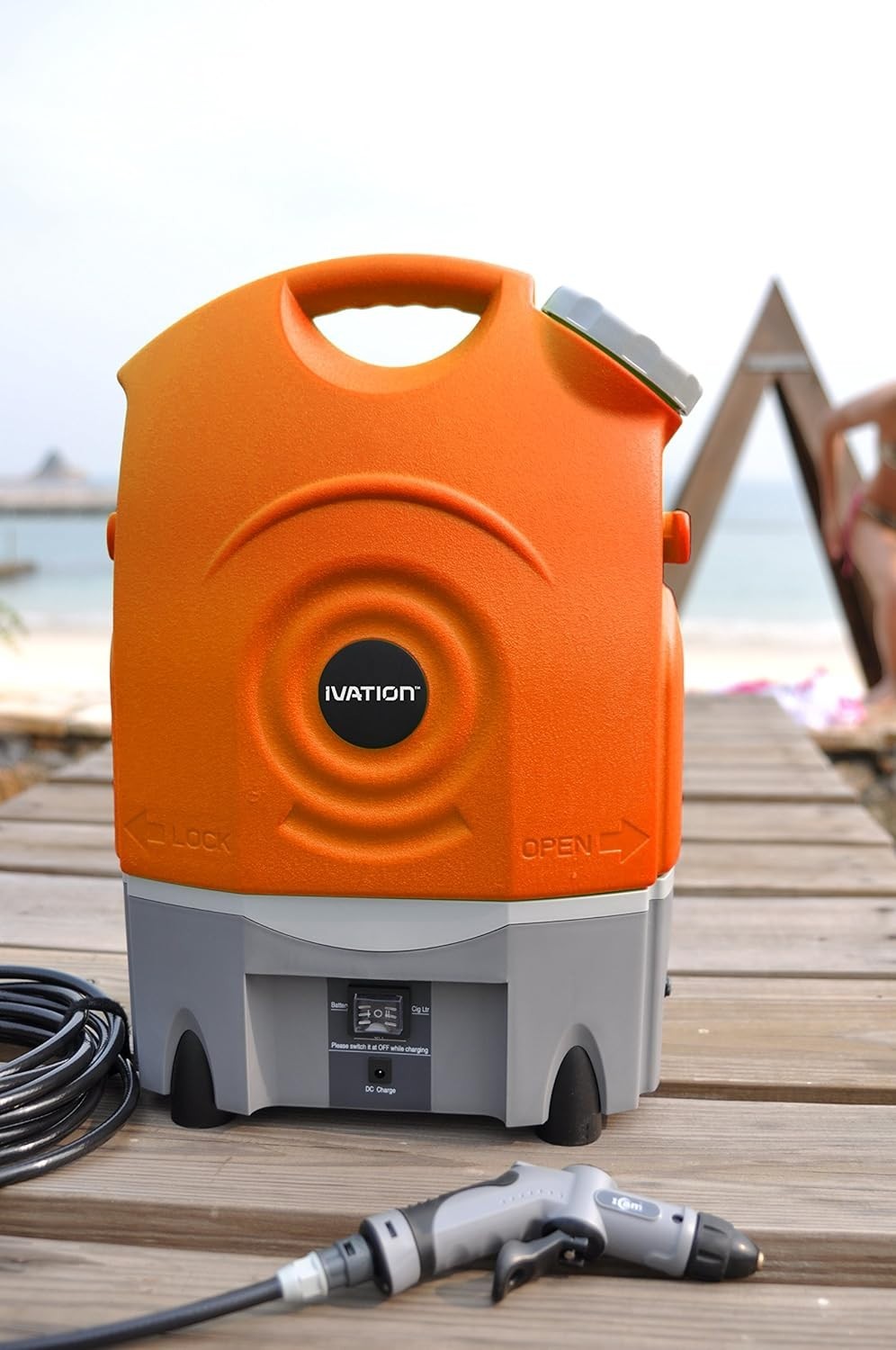 Multipurpose Portable Spray Washer w/ 4.5 Gal Tank – 130.5 PSI, Battery Powered