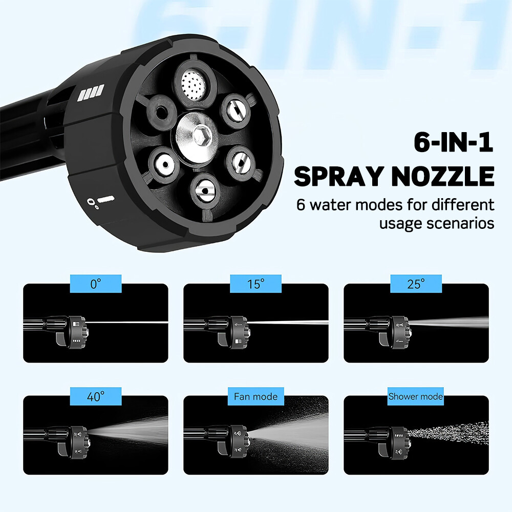 Cordless Electric High Pressure Water Spray Car Gun Portable Washer Cleaner Auto