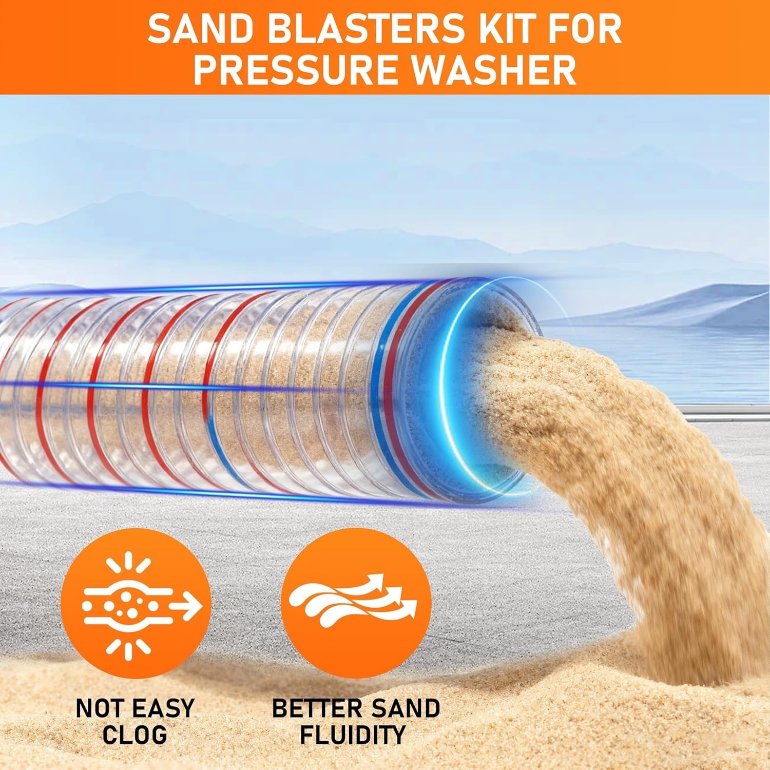 Professional Dustless Sand Blasting Kit for Graffiti & Rust Removal – 5000 PSI