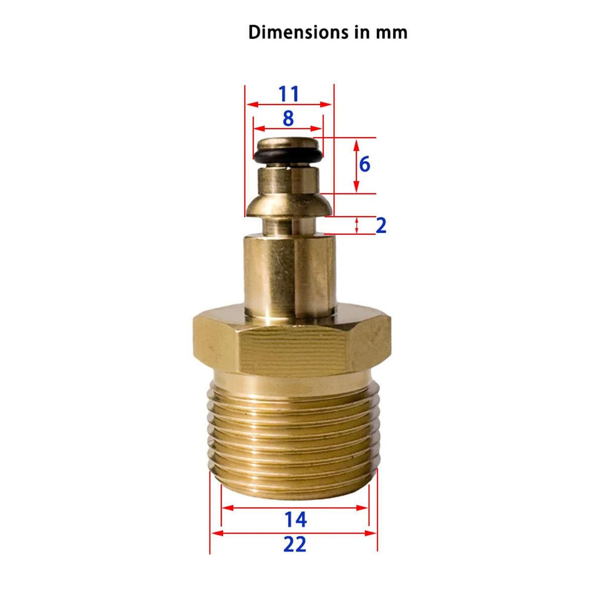 Quick High Pressure Washer M22 Adapter Gun Hose Pipe Connector Convert Tool