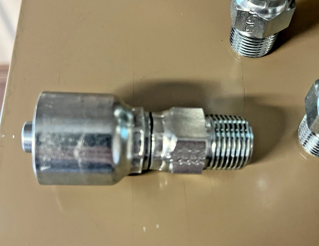 Pressure Washer Crimp Press-On Swivel Ends 3/8” Hose 3/8”NPT Hydraulic Repair