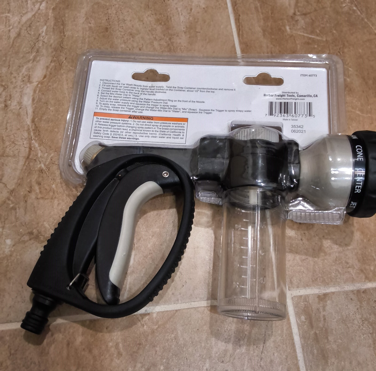 BRAND NEW HFT Car Wash Nozzle Harbor Freight Tools 9 Spray Settings 60773