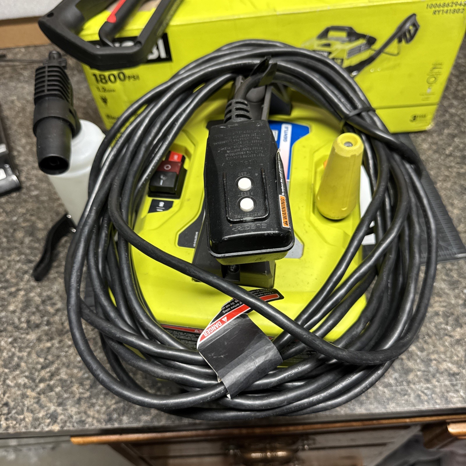 Ryobi RY141802 1800psi 1.2 GPM Electric Pressure Washer See Description