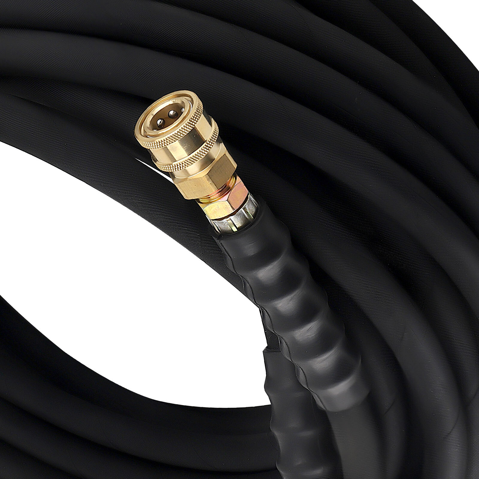 3/8In x 100ft 6000psi Pressure Washer Hose Non-Marking Leak-Proof Cold/ HighTemp
