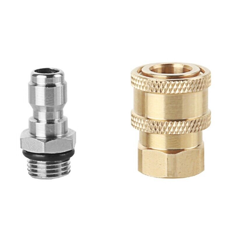 High Pressure Washer Quick Release 1/4 Male M22/14 Female Plug Brass Connector