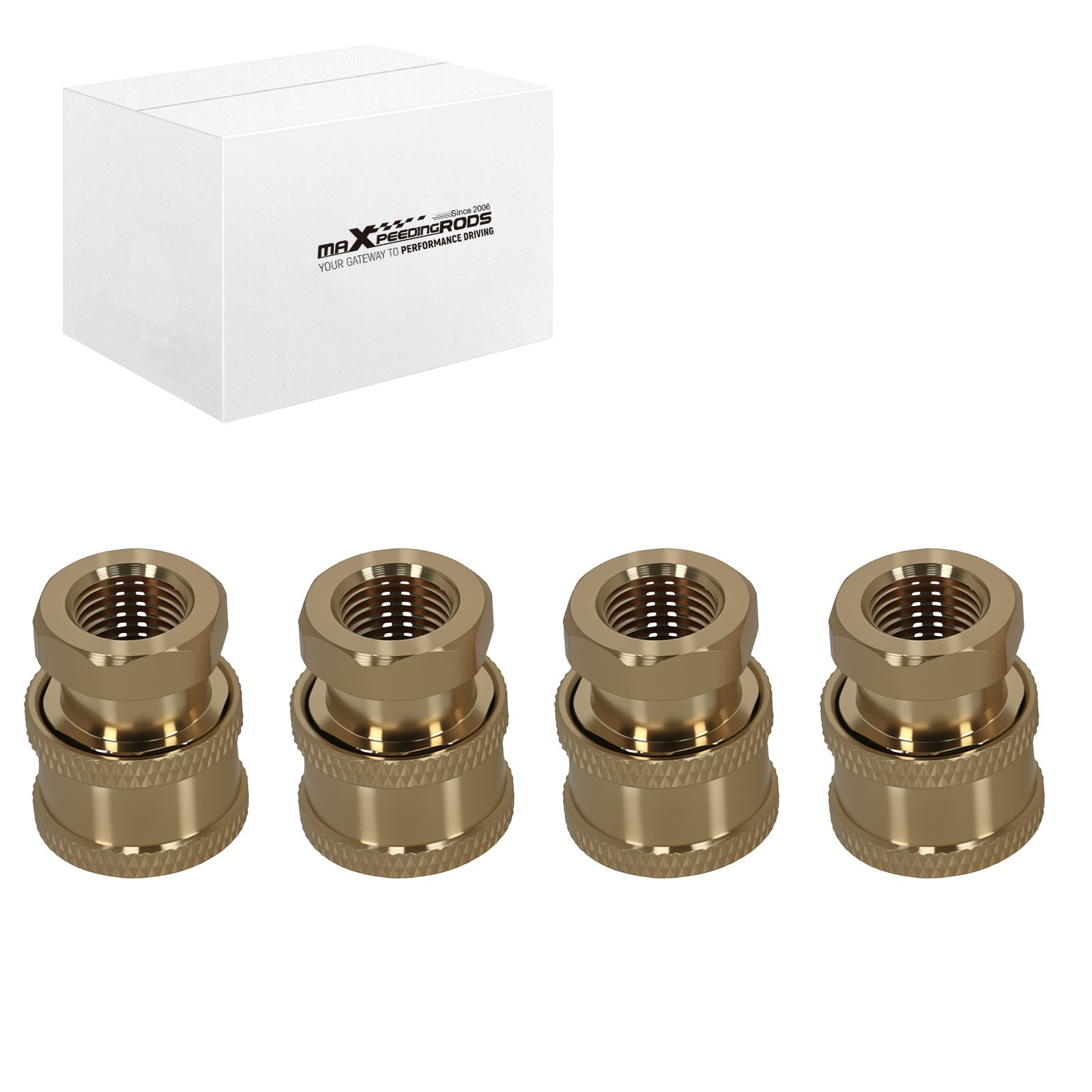 4x Brass Pressure Washer Coupler Adapter Fitting Set 1/4″ QC to Female NPT