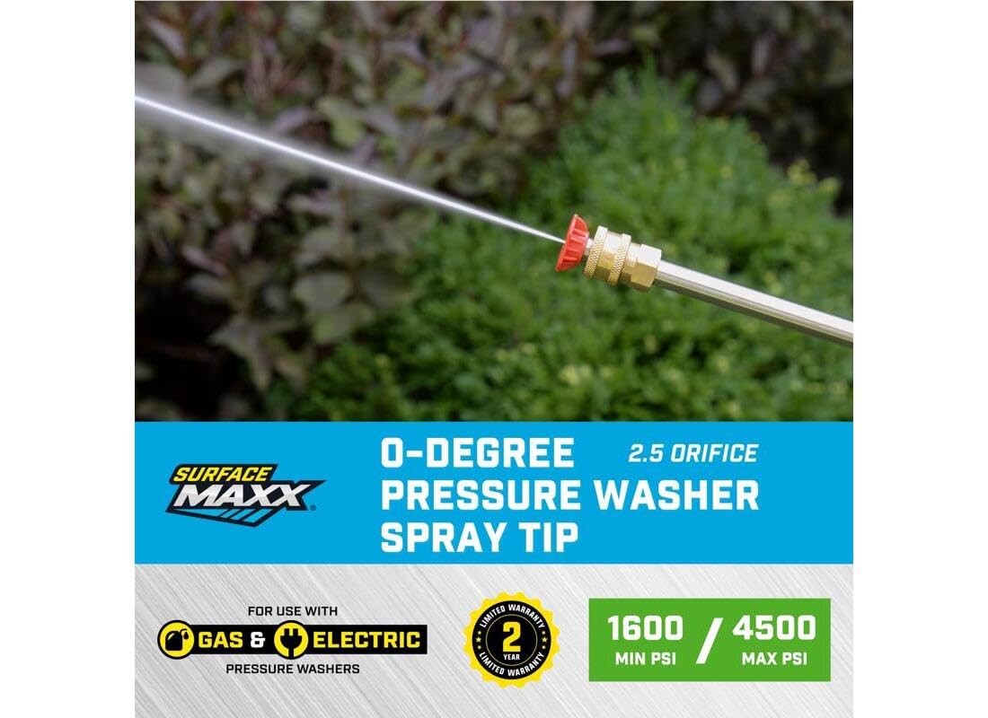 SurfaceMaxx 2.5 Orifice 0-degree Spray Nozzle 4500 psi