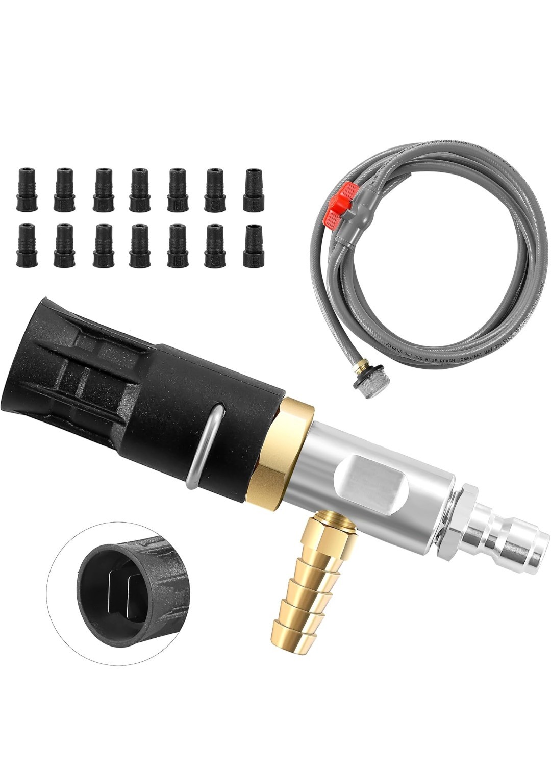 FIXFANS Adjustable Long Range Nozzle for Pressure Washer 5-6.5 GPM,…