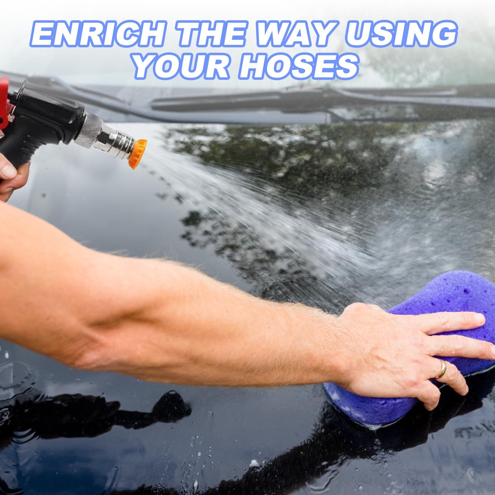 Garden Hose to Pressure Washer Adapter, 3/4” GHT to 1/4” Quick Connect, Conve…
