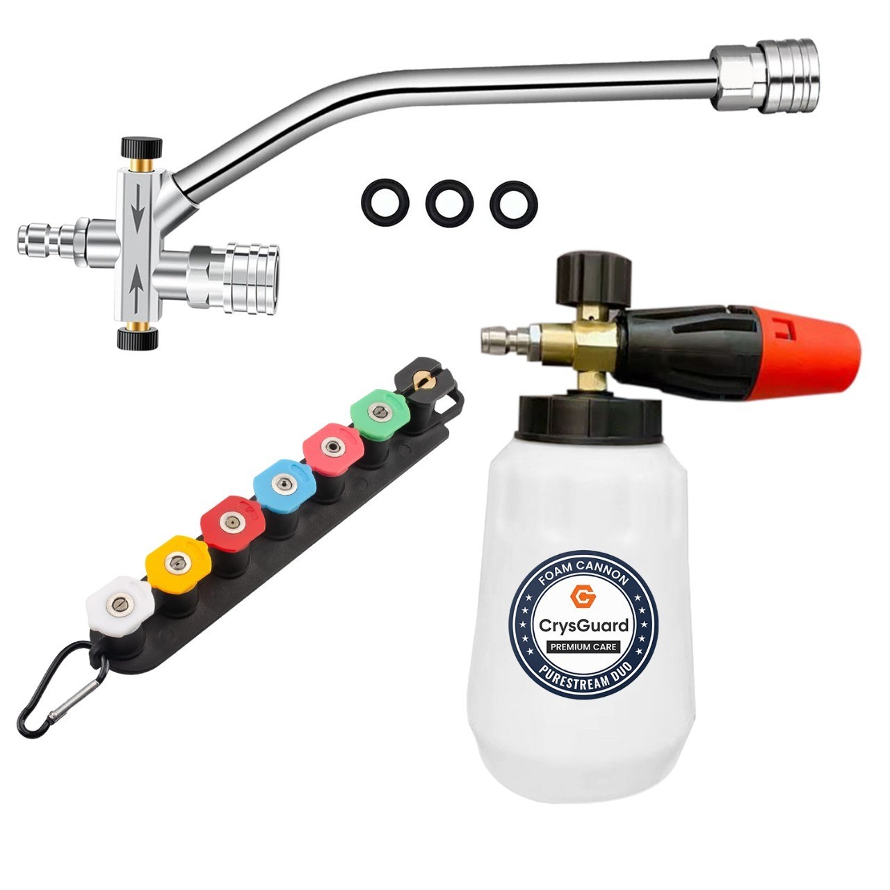 ProDetail Dual Foam Cannon Kit 4000PSI Brass Stainless Quick Switch Nozzle
