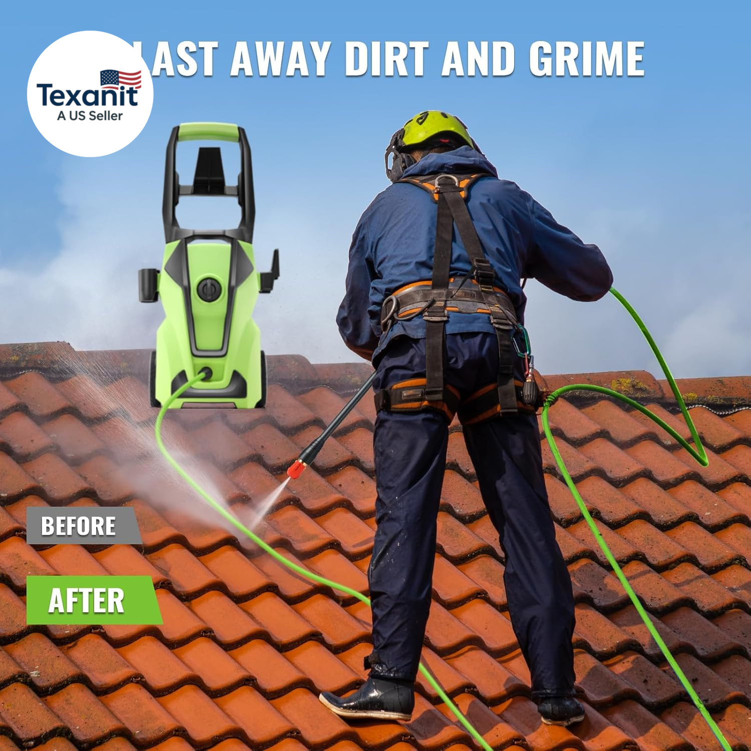 Electric Pressure Washer 5000PSI Max 4.0GPM with 33FT Flexible Extension Hose, 4