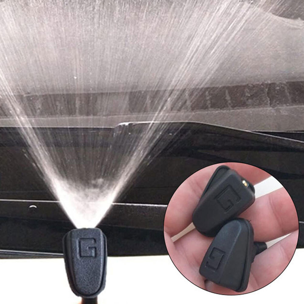2x Car Fan-shaped Mist Windscreen Washer Water Spray Jets Nozzle Accessories ET