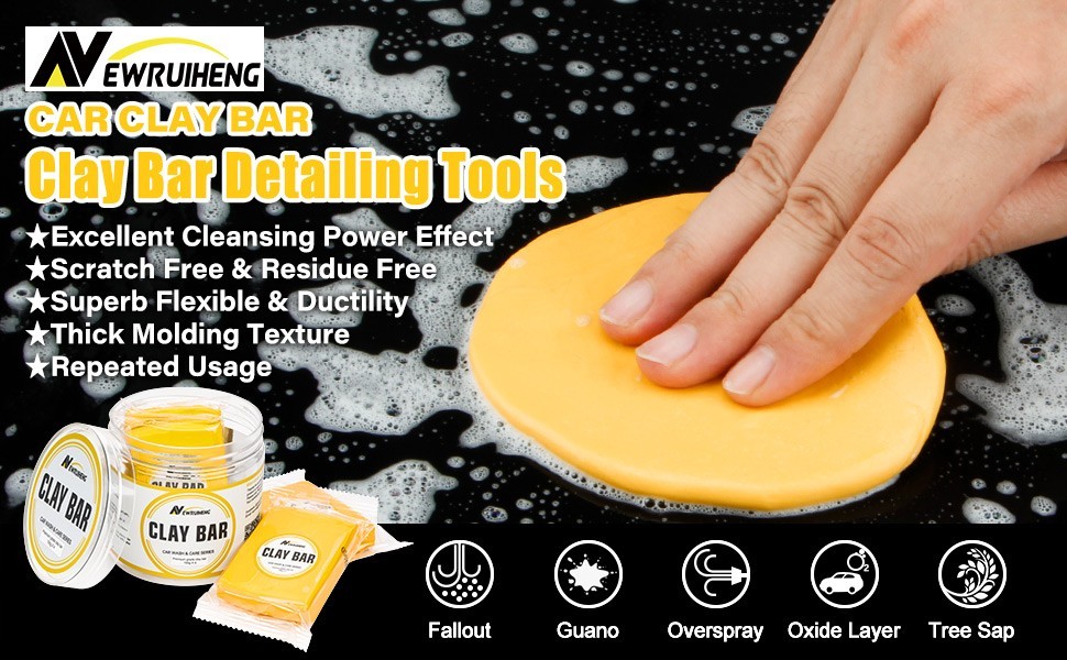 Car Clay Bar 4 Pack 400g, Premium Grade Clay Bars Detailing Magic Clay Bar