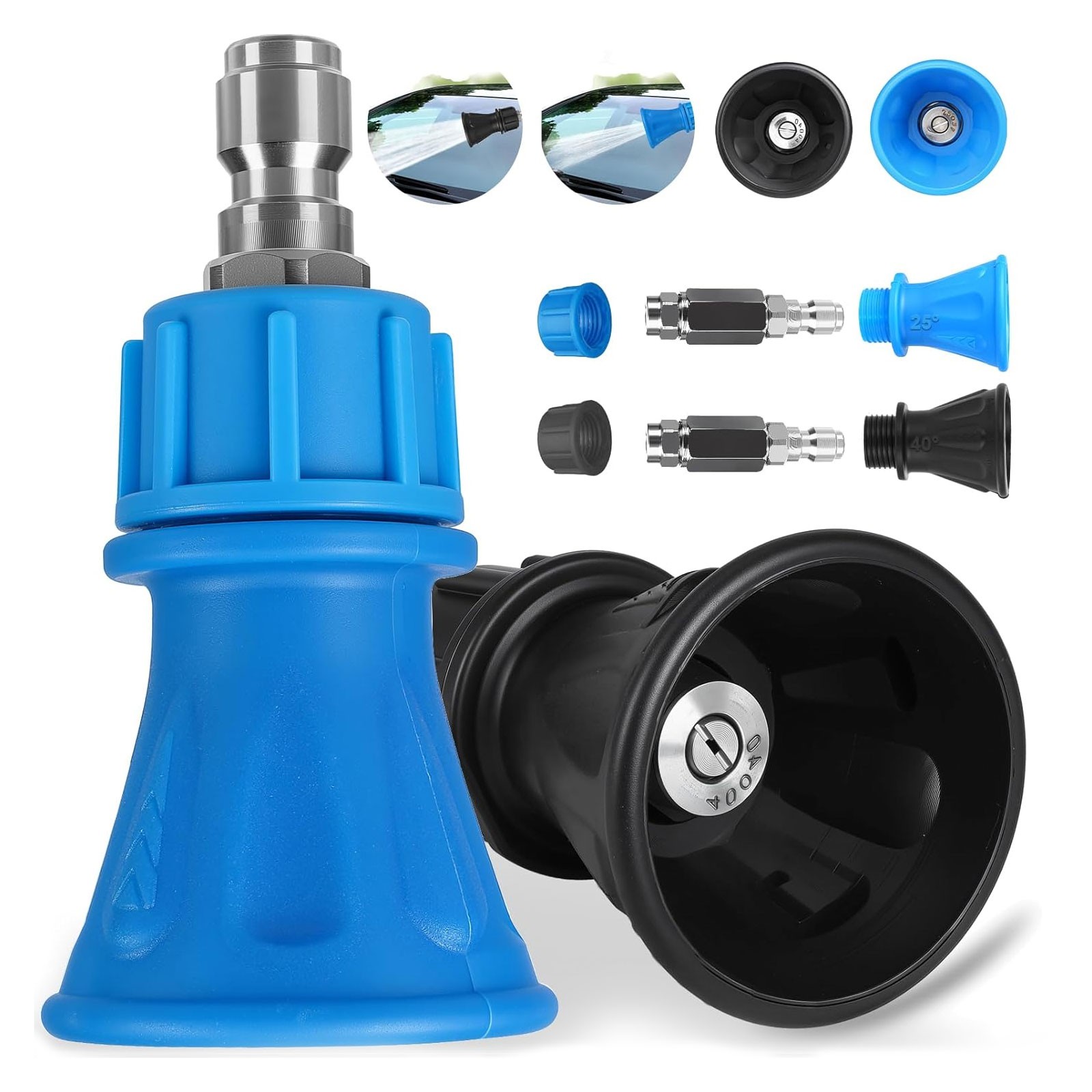 High-Pressure Washer Nozzle Tip 1/4″ Quick Connect for Car Roof Windows Cleaning