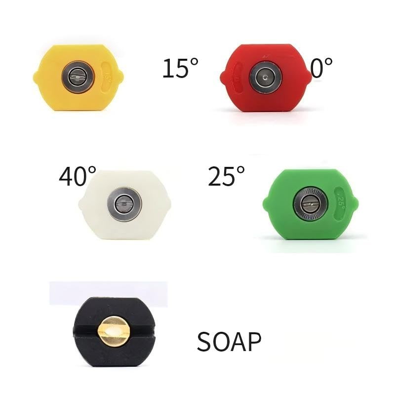 Z-Color ® 5pcs Pressure Washer Spray Nozzles 1/4 Quick Connection Spray Tip S…