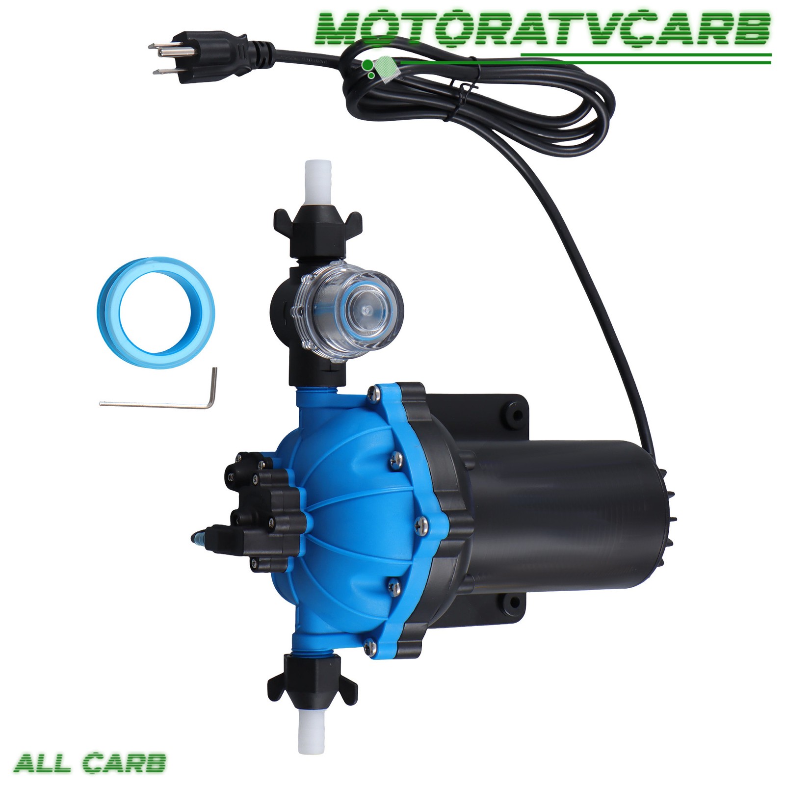 ALL-CARB Water Pressure Booster Diaphragm Pump 5-chamber 110V AC 80PSI 6GPM