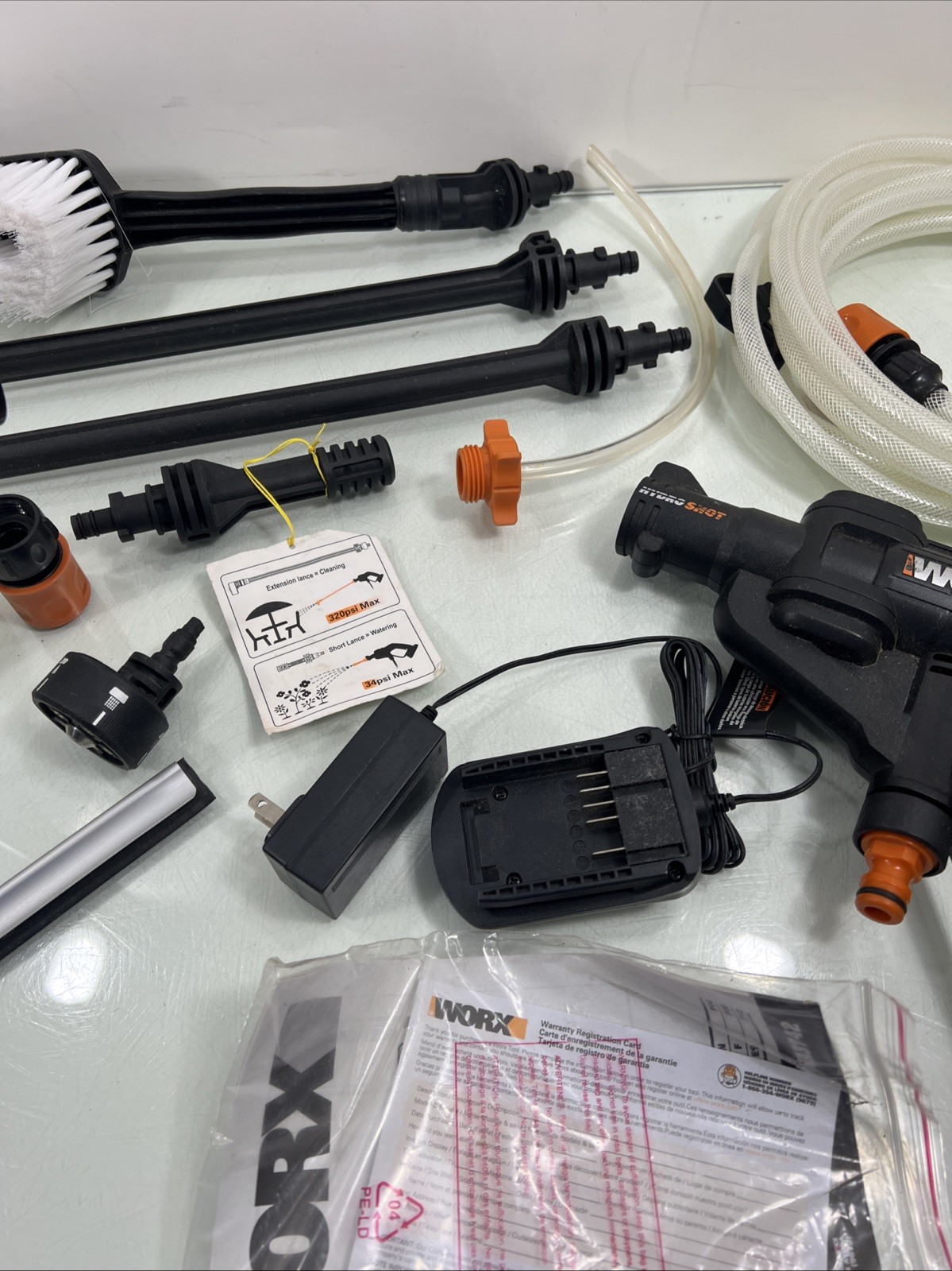 WORX WG629 20V Cordless Hydroshot Portable Power Cleaner W/ BATTERY & CHARGER