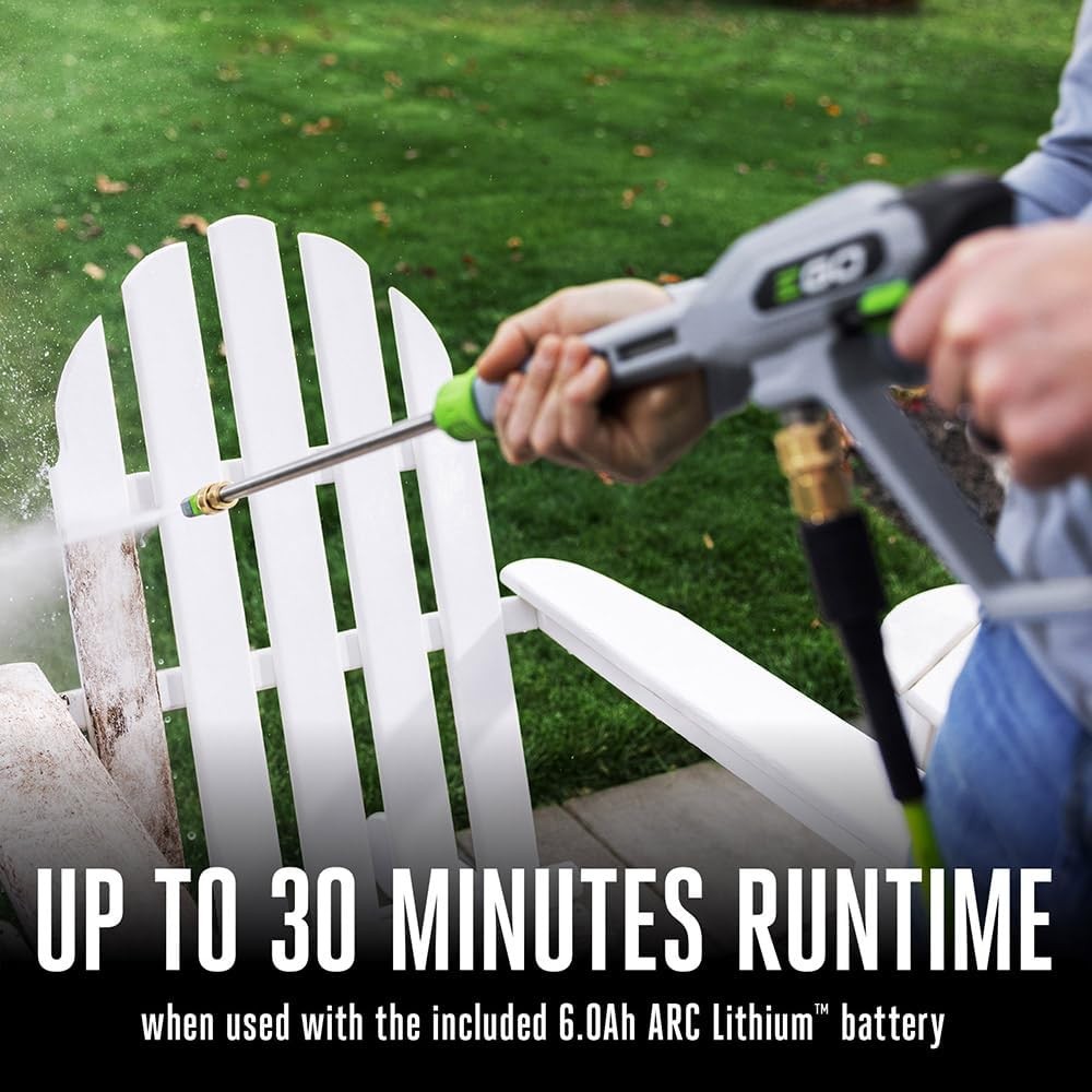 EGO Power Electric Pressure Washer 2100 PSI Power Washer Includes 56V 6.0Ah