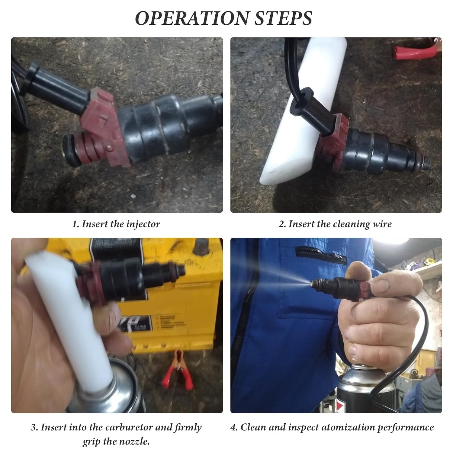 Car Fuel Injector Cleaner Tool Kit Auto Gas Injector Nozzle DIY Cleaning Tool