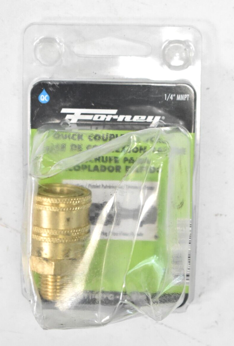 Forney Quick Coupler Male Socket 1/4″ M-NPT 5500 PSI Brass Hardware 75126