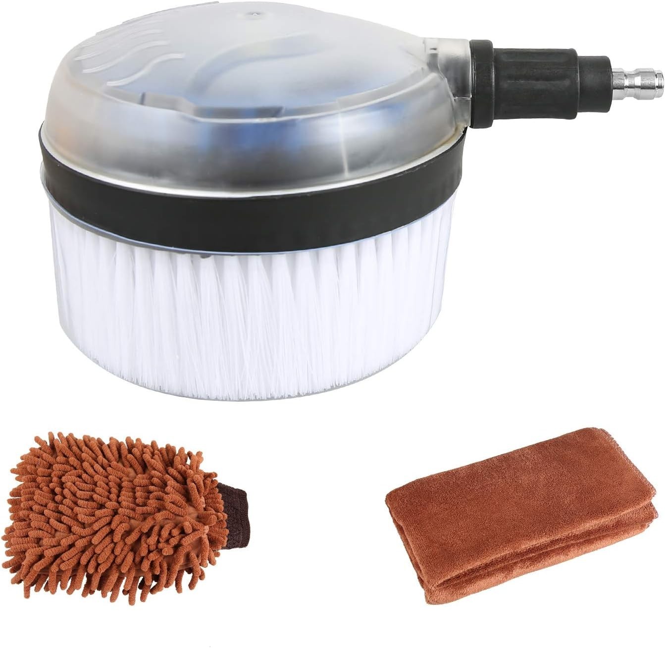 Deluxe Car Wash Rotary Brush Kit, 1/4 Inch Quick Connect High Pressure Washer…