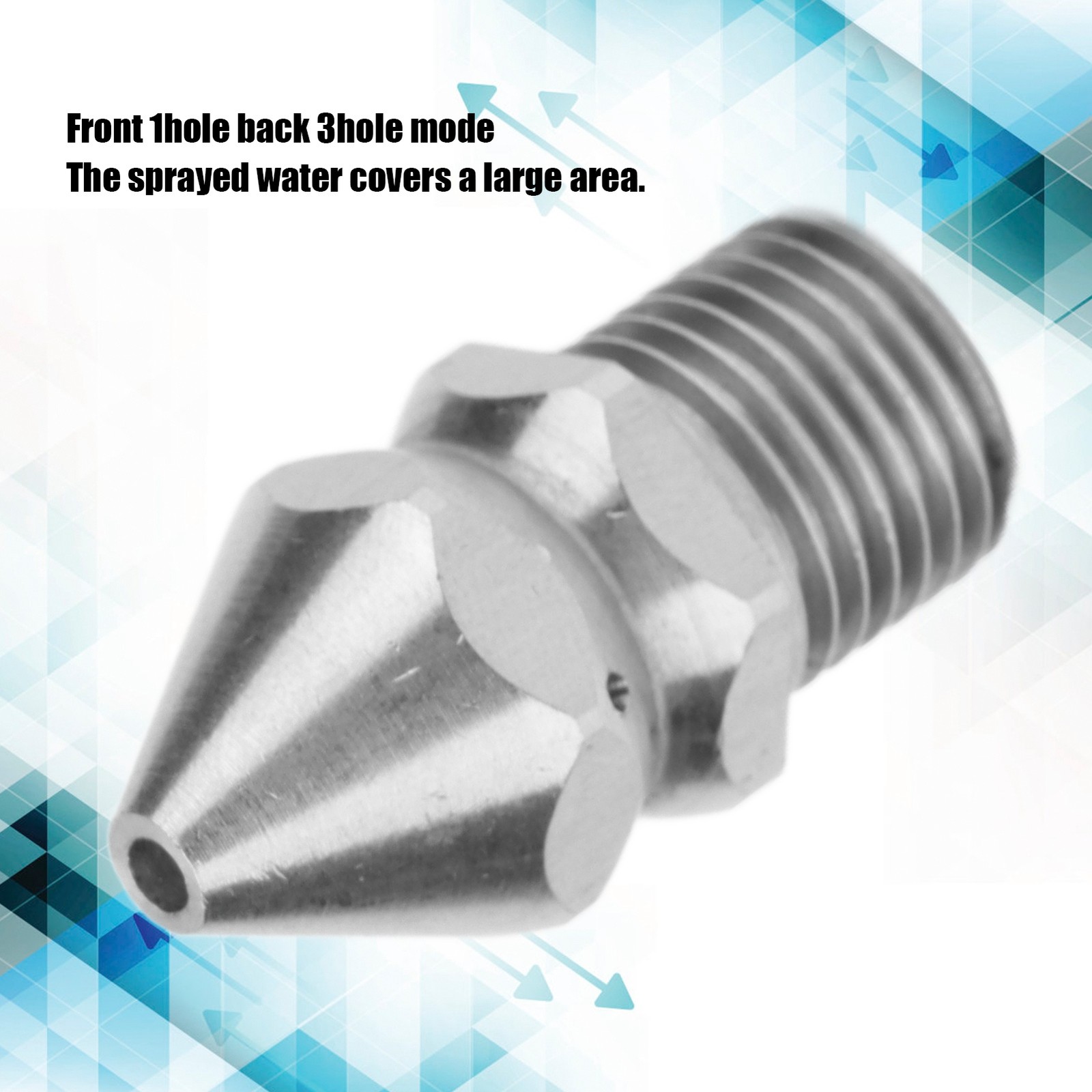 Pipe Cleaning Nozzle G1/4in Male Thread Sewer Nozzle Drain Sewer Wash Jet 4Hole