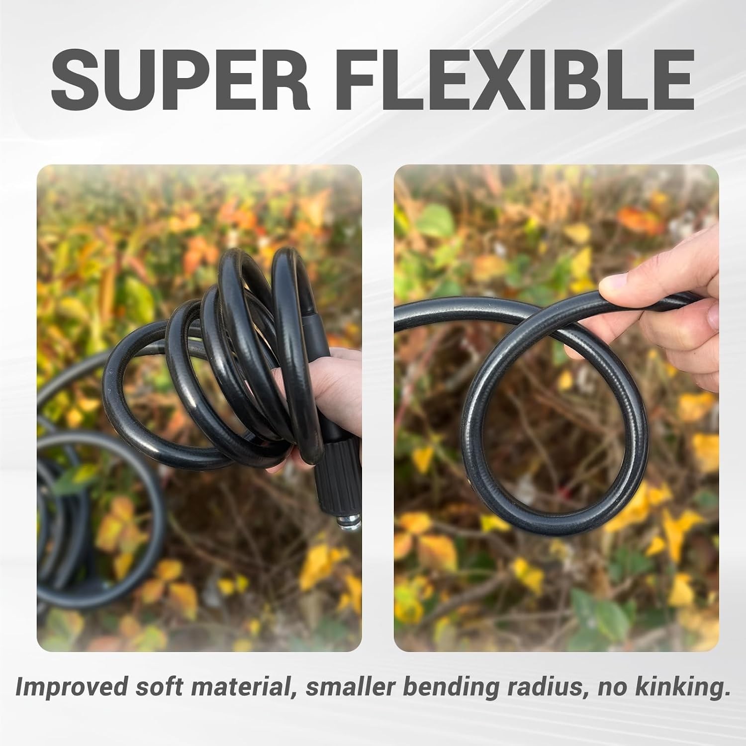 3600 PSI 1/4″ Pressure Washer Hose 50FT with 3/8″ Quick Connect Kit