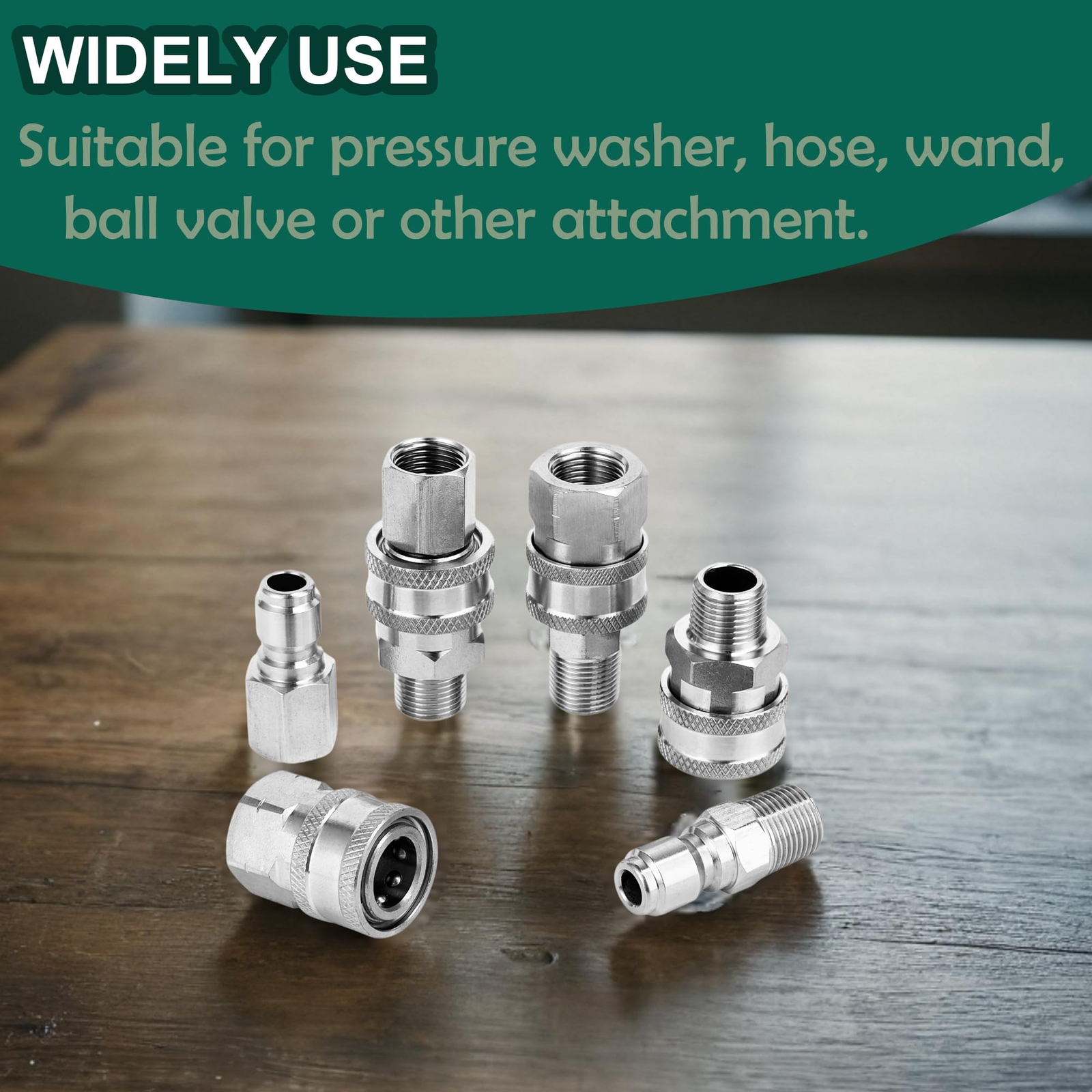 3/8 Inch Quick Connect Fittings Pressure Washer Quick Connect Kit Stainless Stee