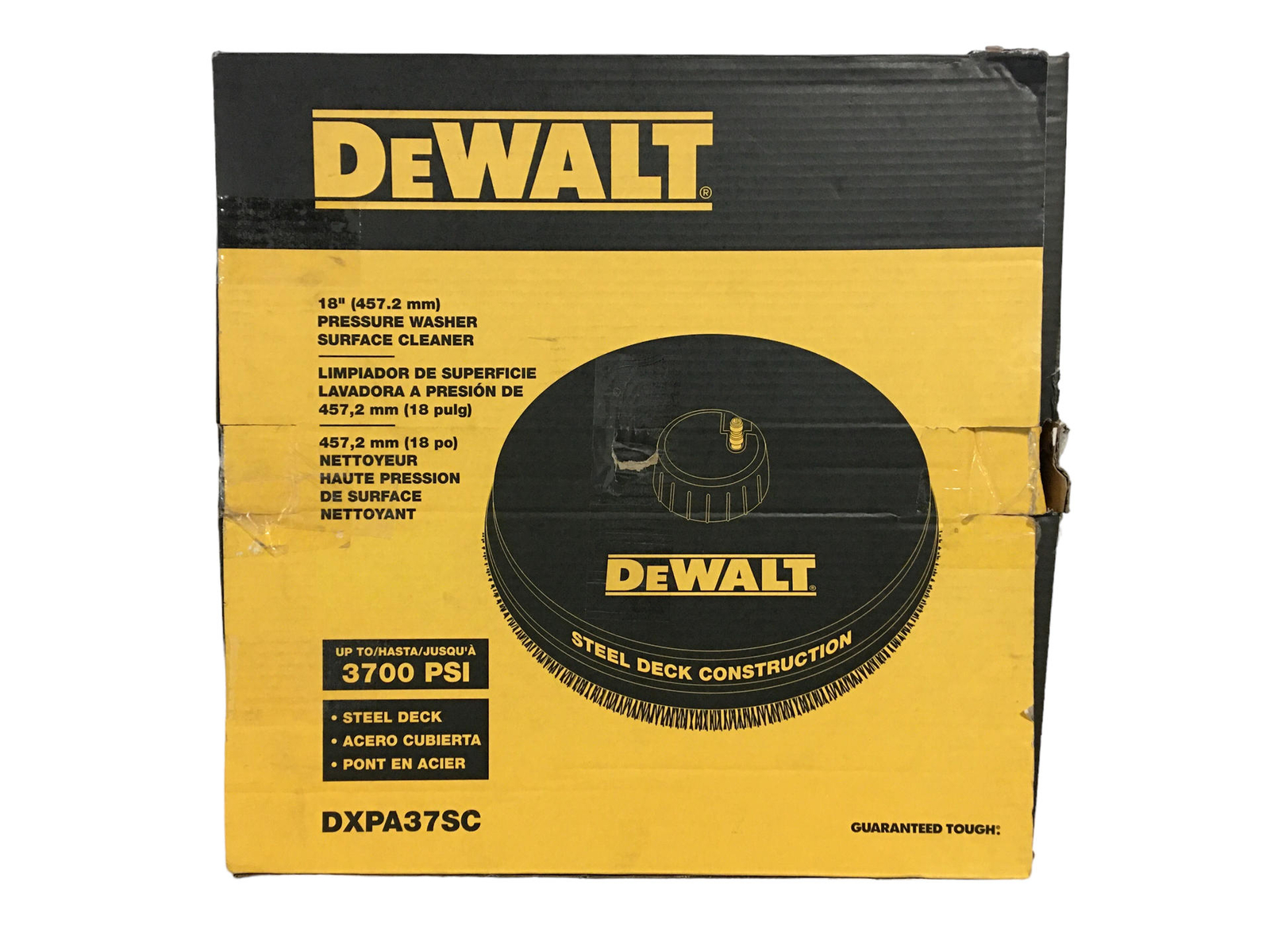 DEWALT DXPA37SC 18″ Pressure Washer Surface Cleaner Up to 3700 PSI