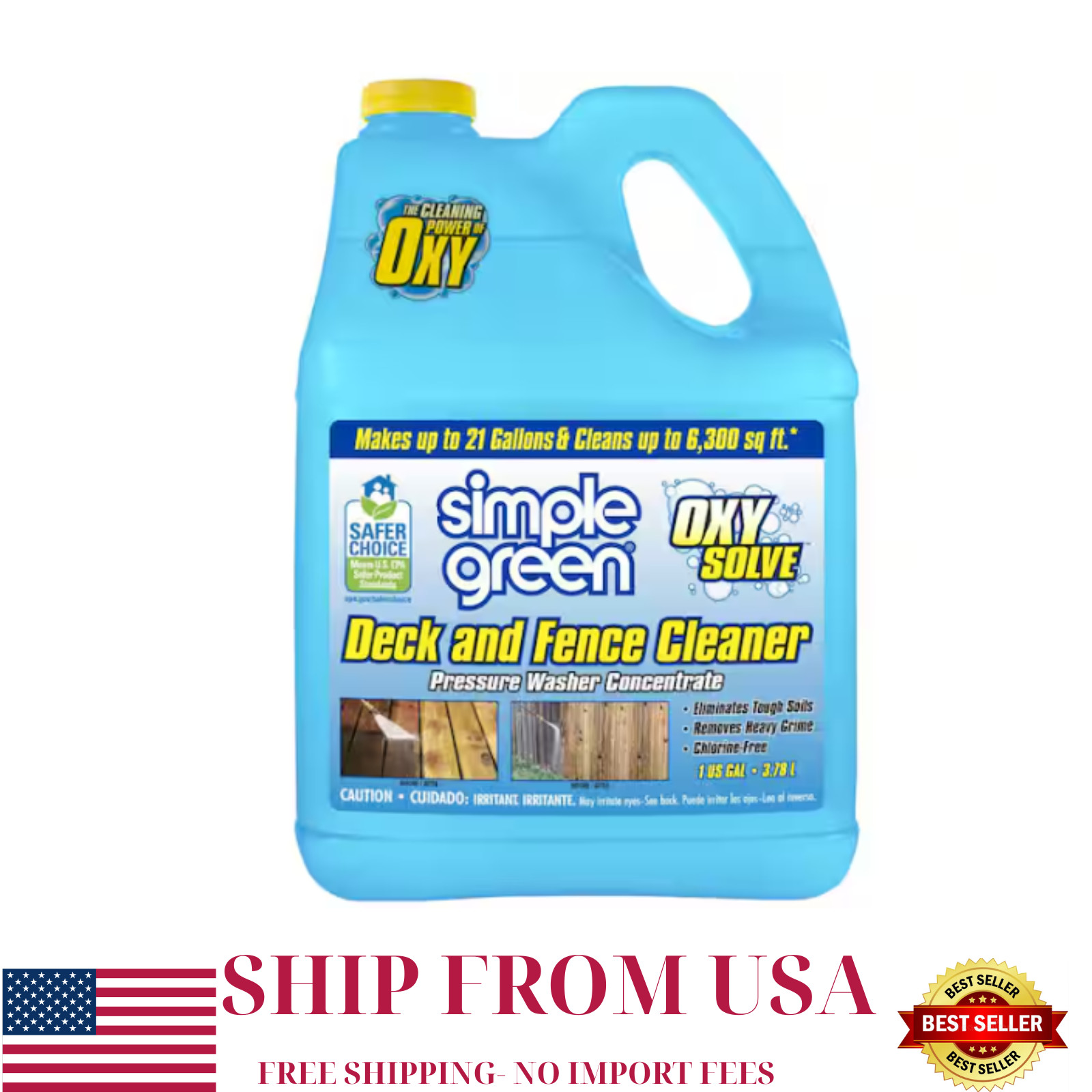 1 Gal. Oxy Solve Deck and Fence Pressure Washer Concentrate Outdoor Cleaner
